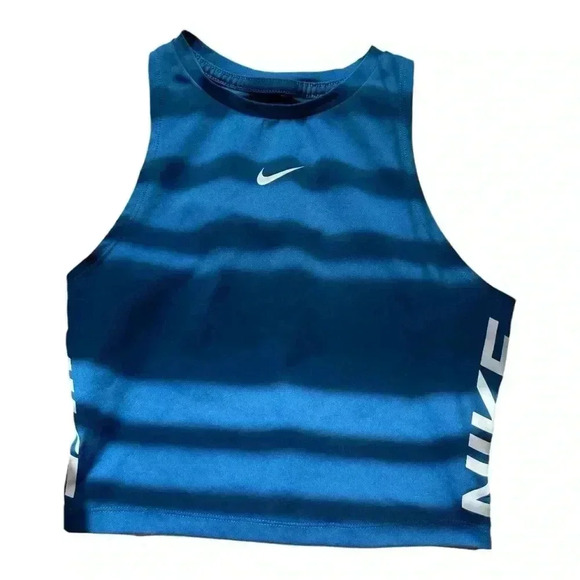 Top Nike Pro Dri-FIT Women’s Cropped Graphic Tank - Picture 2 of 5